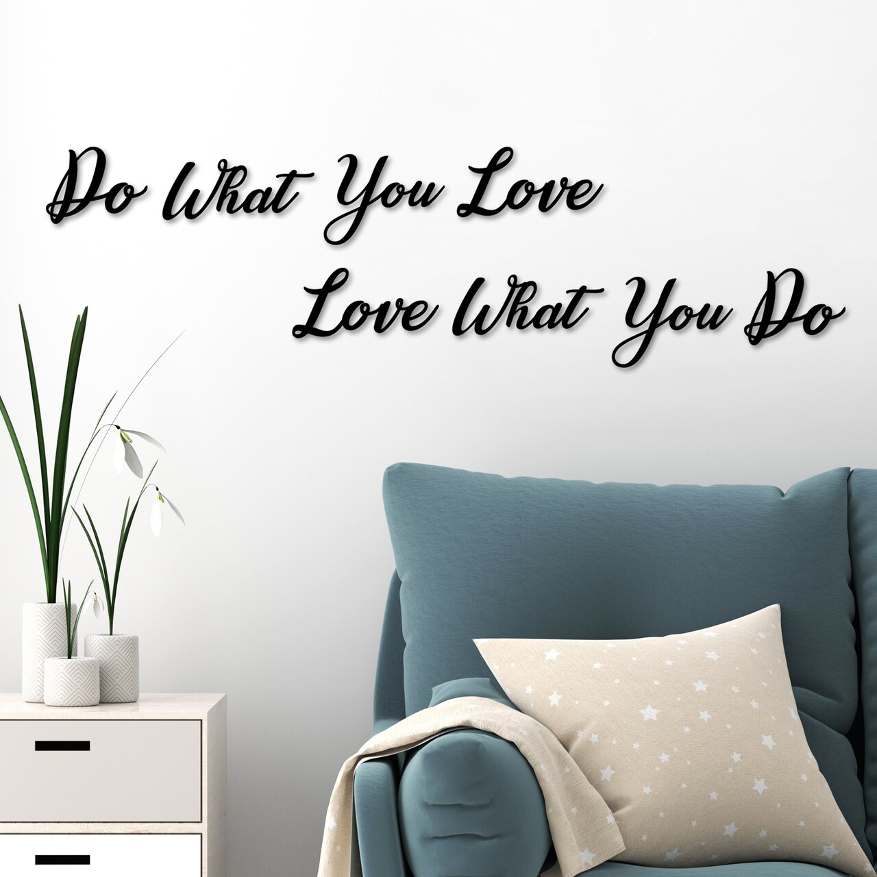 Decoratiune de perete, Do Love Love Do, Dimensiune: 14 x 11 cm (1 bucată), Negru - view 4