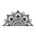 Decoratiune de perete, Mandala-S-1, Metal, Dimensiune: 118 x 1,5 x 59 cm, Negru