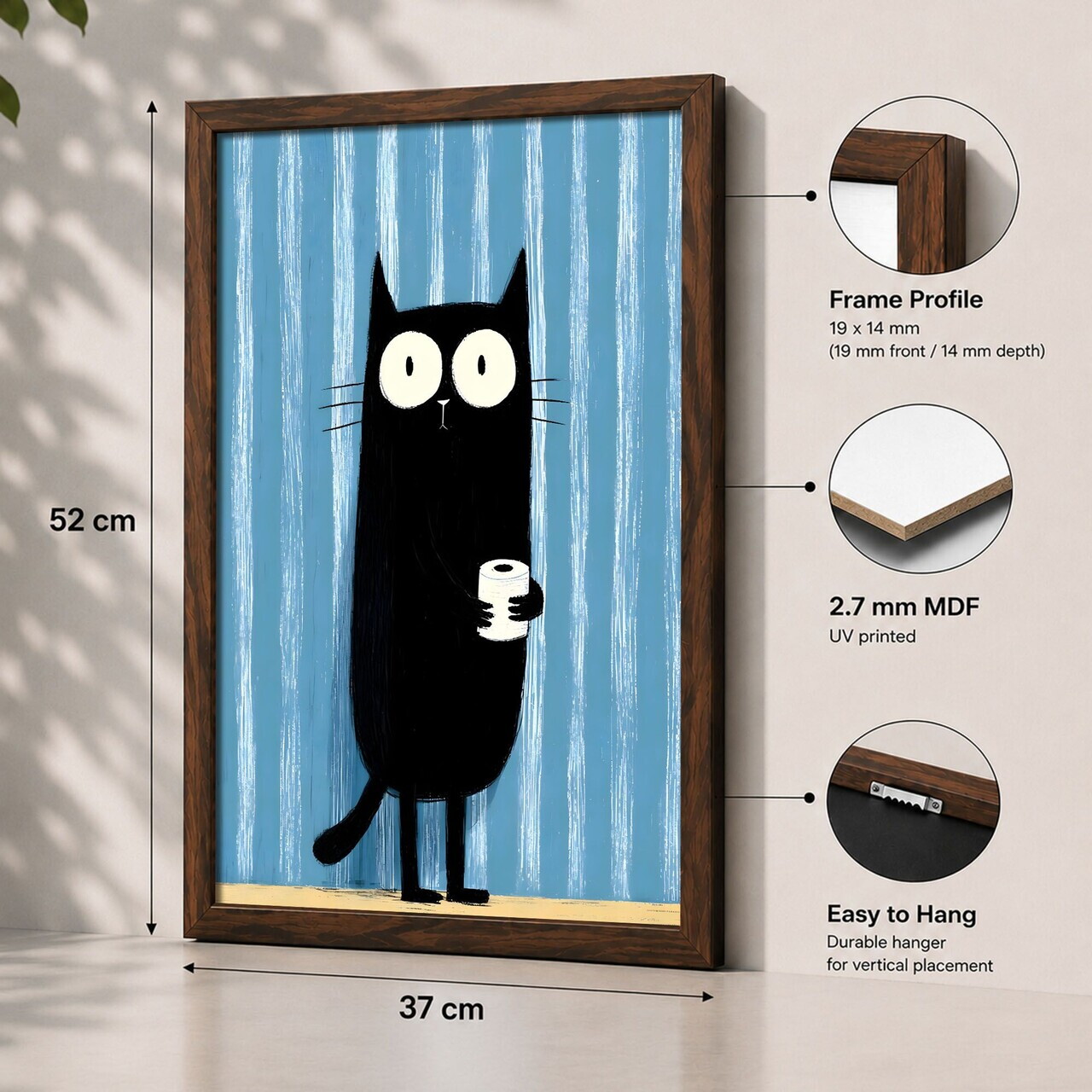 Tablou decorativ, 3752KACT-062, Fundal: 100% MDF (Grosime: 2,7 mm) Vopsire: Imprimare UV, Multicolor — imaginea 2