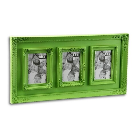 Rama foto Melody, Versa, 3 fotografii, 57x29 cm, plastic, verde