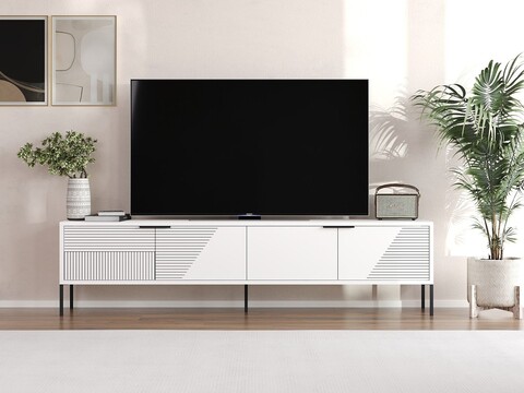 Comoda TV, Odessa, Dore, 180x45x30 cm, PAL, Alb