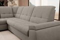 Coltar extensibil stanga 3 locuri ELTAP, LT-07PO, Sado, 272x192x95 cm, lemn/poliester, gri