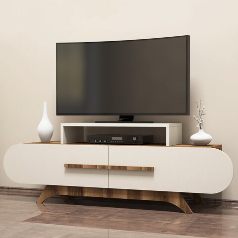 Comoda TV Rose, Hommy Craft, 145×36.8×49.8 cm, maro/crem