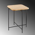 Masuta de cafea, Cerritos, Shb-005, 46x56x46 cm, Lemn, Negru / Natural