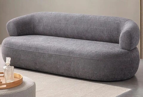 Canapea 3 locuri, Atelier del Sofa, 752EST1114, Frame: 70% HORNBEAM/30% MELAMINE COATED CHIPBOARD, Gri inchis