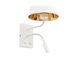 Aplica de perete ELTAP, Vespillo, 26x18x38 cm, 1xE27, 1xG9, 15W/8W, otel/PVC, alb/auriu