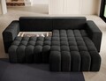 Coltar extensibil dreapta 4 locuri ELTAP, Bon-39, Bonett, 250x175x92 cm, lemn/poliester, gri inchis