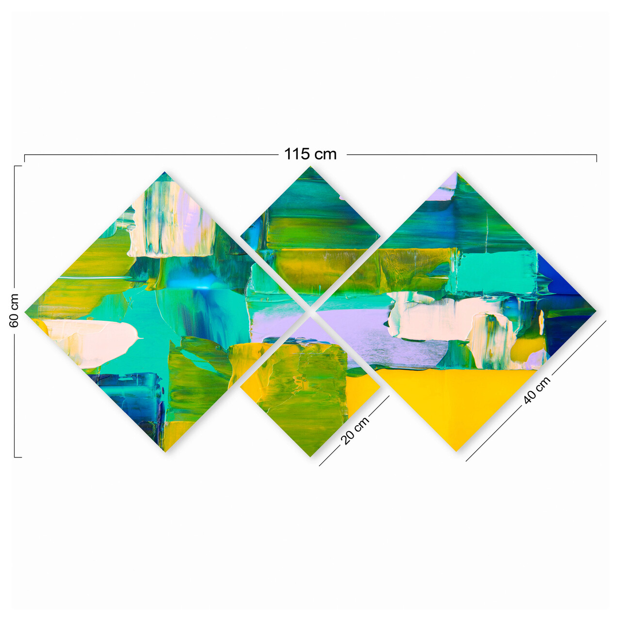 Set 4 tablouri decorative, 4MDF3418093, MDF, Imprimat UV, Multicolor