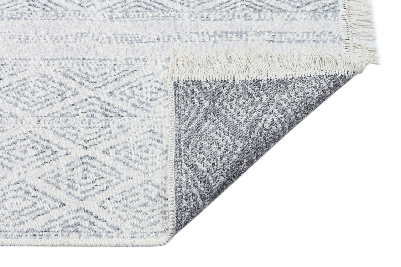 Covor, Ar 01, 160x230 cm, Bumbac, Gri/Alb - 3 | YEO