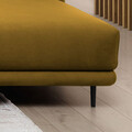Coltar extensibil dreapta 4 locuri ELTAP, RT-45NU, Dalia, 289x190x95 cm, lemn/poliester, mustar