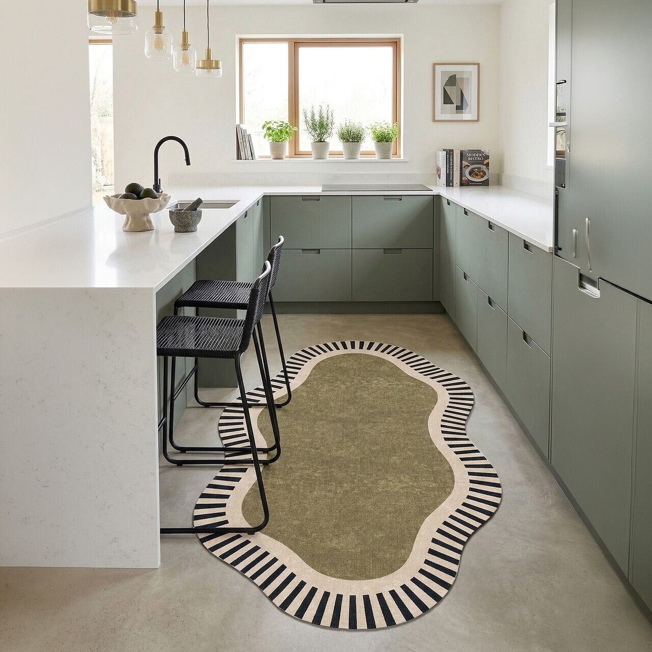 Covor, Fr355, 100x150 cm, Verde — imaginea 2