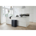 Cos de gunoi cu soft touch, Brabantia, Bo Touch Matt, 60 L, 31.2x54.5x65.6 cm, otel, negru mat