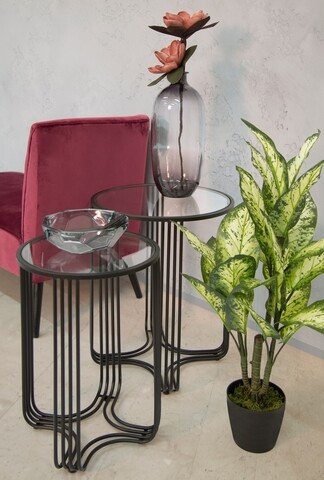 Set 2 masute de cafea dublino, mauro ferretti, fier