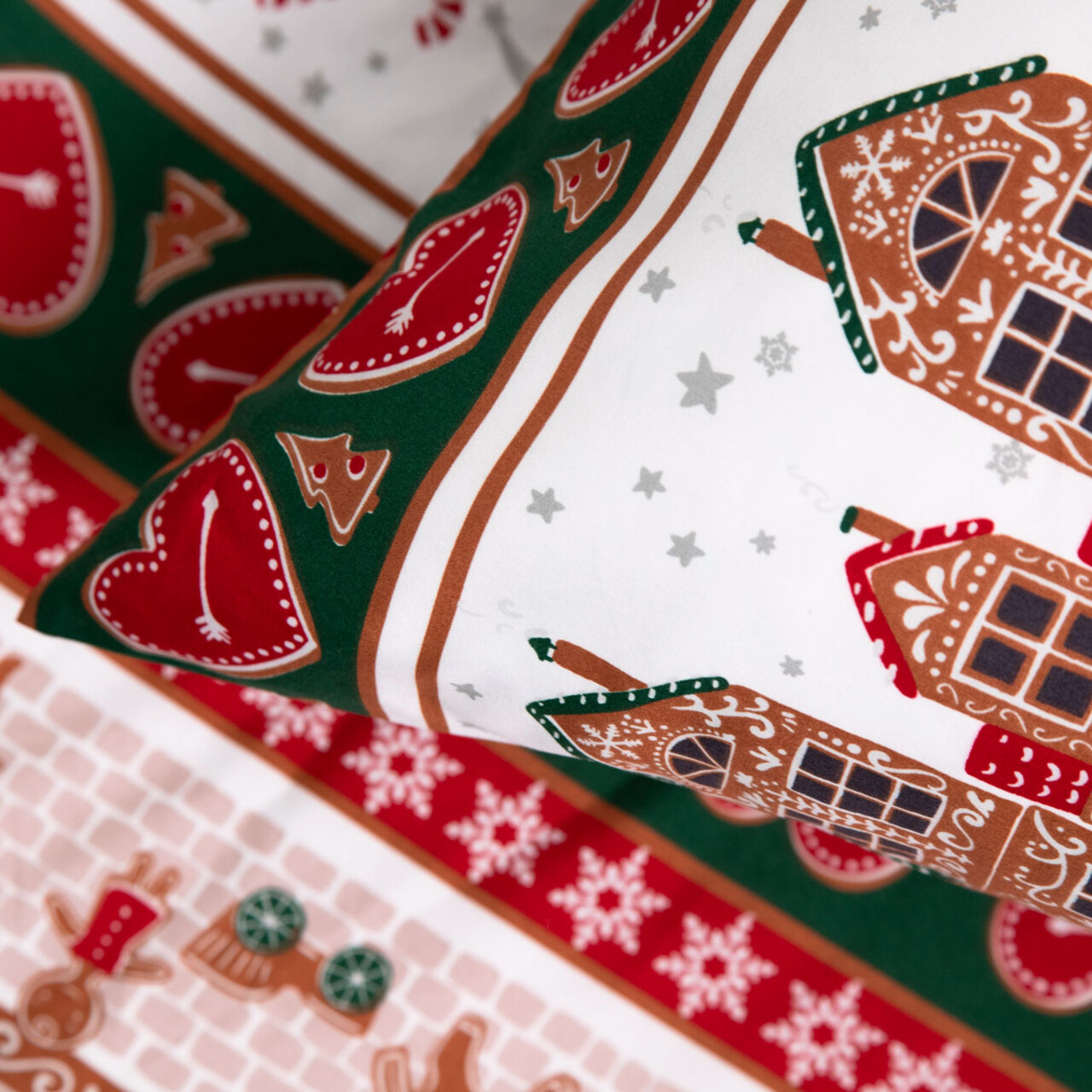 Lenjerie de pat dubla Lapland, Homla, 3 piese, 160x200 cm, microfibra din poliester, multicolor - 2 | YEO