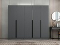 Dulap pentru haine, Minerva, Kale Plus, 225x210x52 cm, PAL, Antracit