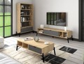 Set mobilier living, Puqa Design, Ponuse, PAL, Stejar safir / Antracit