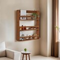 Raft de perete, Cerritos, Cm-067, 73x14x90 cm, Lemn, Lemn