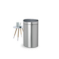 Cos de gunoi cu soft touch, Brabantia, Touch New Matt, 40 L, 30.2x43.5x72.7 cm, otel, argintiu