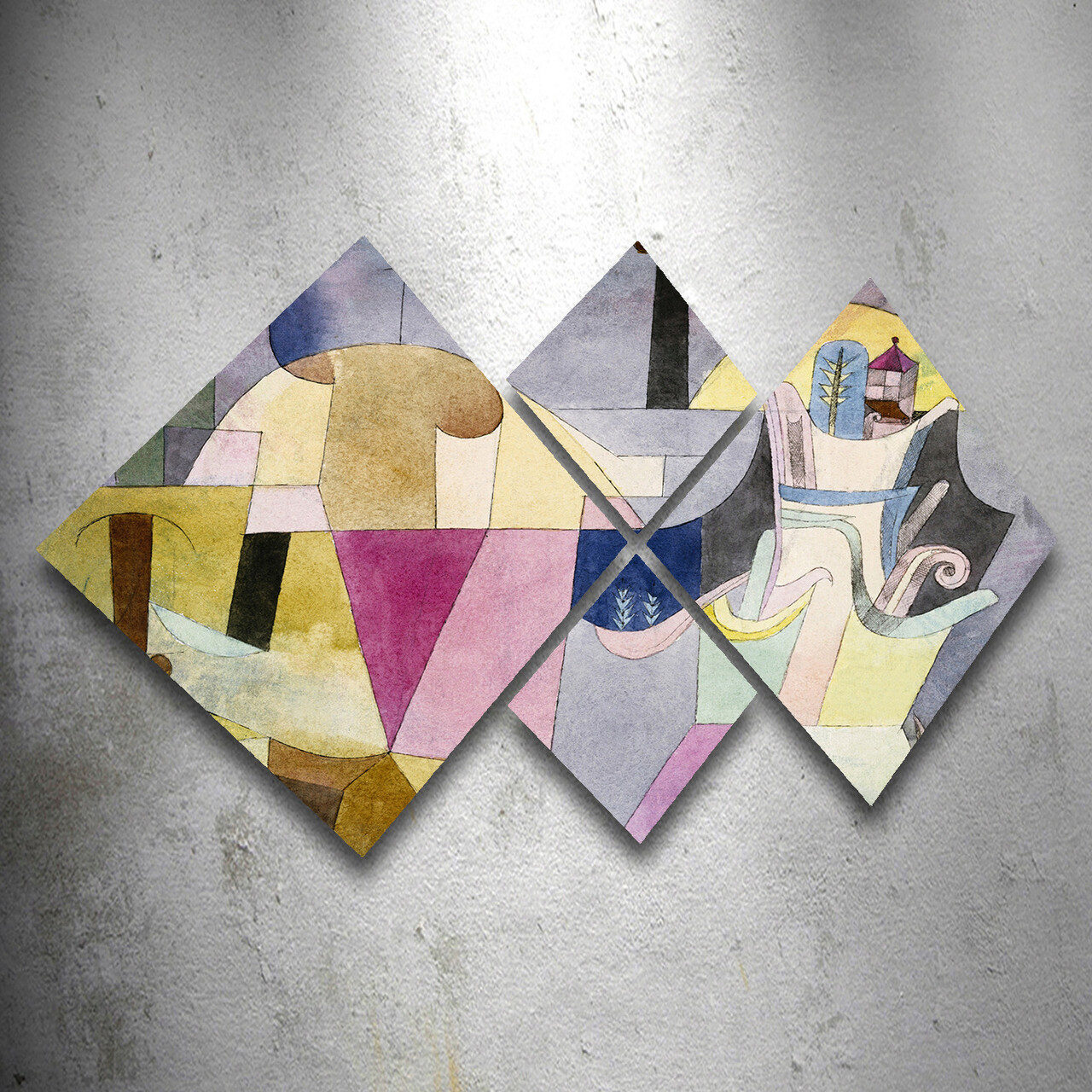 Set 4 tablouri decorative, 4MDF2990684, MDF, Imprimat UV, Multicolor - 1 | YEO