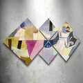 Set 4 tablouri decorative, 4MDF2990684, MDF, Imprimat UV, Multicolor