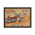 Tablou decorativ, Route 66 (55 x 75), MDF , Polistiren, Multicolor