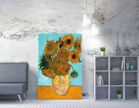 Tablou decorativ, wy74 (70 x 100), 50% bumbac/50% poliester, lemn, multicolor