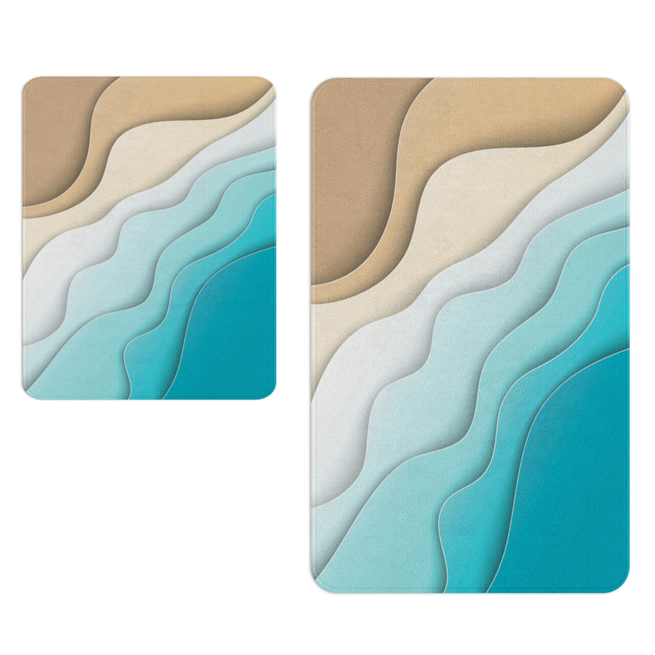 Set 2 covorase de baie, Oyo Concept, 156SET, 40x60 cm / 60x90 cm, poliester, multicolor