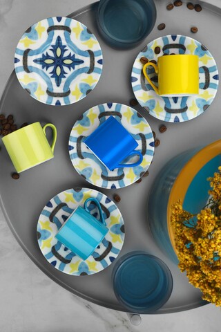 Set de cafea kutahya porselen, nnru08kt898302, 8 piese, portelan