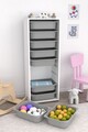 Dulap multifunctional, Estella, Zola 9N, Alb/Gri