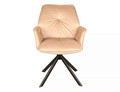 Scaun rotativ Boogie II Velvet, Signal, 60x45x89 cm, catifea/otel, bej/negru