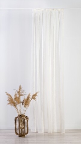 Perdea mendola interior, leman, plain, 140x245 cm, poliester, bej