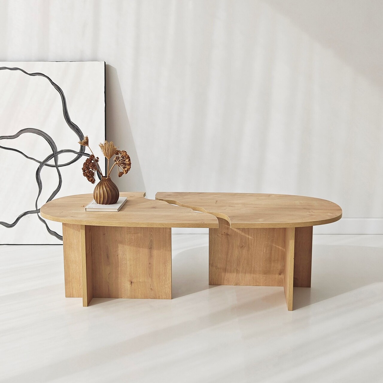 Masuta de cafea, Hanah Home, Missisipi, 120x38x60 cm, Maro - view 9