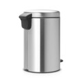 Cos de gunoi cu pedala, Brabantia, NewIcon Matt , 12 L, 33.8x25.1x41.1 cm, otel, argintiu