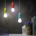 Bec LED portabil cu snur si baterii Bulby, InnovaGoods, Ø5.5 x 16.5 cm, culori asortate