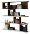 Biblioteca, Moblert, Wind, 120 x 119.9 x 19.5 cm, pal melaminat, alb/maro