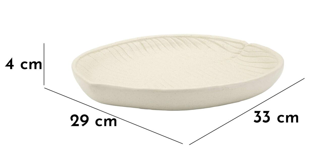 Vas decorativ Stons, Mauro Ferretti, 33x4x29 cm, polirasina, crem - 2 | YEO