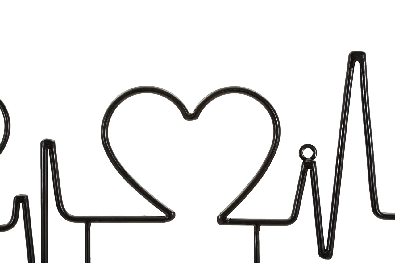 Cuier de perete, Mauro Ferretti, Breakfast, 60x3.8x26.7 cm, metal, negru - imagine 2