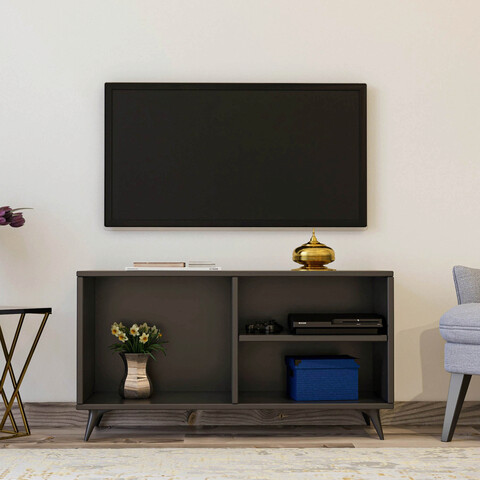 Comoda tv, kalune design, zisino, 100x54x35 cm, antracit