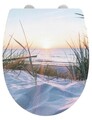 Capac de toaleta cu sistem automat de coborare Baltic, Wenko, 38.8x45 cm, termoplastic/plastic, multicolor