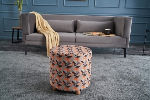 Taburet Bade Puf Silindir, Balcab Home, 40x40x40 cm, lemn, multicolor 40x40x40 imagine model 2022