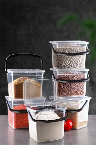 Set cutie de depozitare (6 bucăți), L'essentiel Maison, 430KSV1619, Transparent