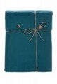 Lenjerie de pat dubla King Size, Heinner Blue, 100% bumbac organic, 4 piese, albastru