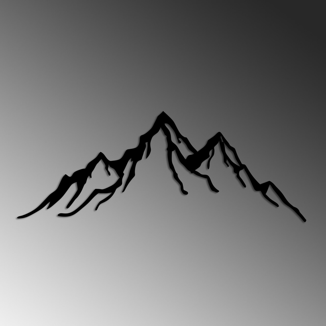 Decoratiune de perete, Mountain, Dimensiune: 52 x 20 cm, Negru - view 4