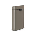 Cos de gunoi cu soft touch, Brabantia, Recycle New Platinum, 10+23 L, 30.5x43.5x72.5 cm, otel, gri inchis