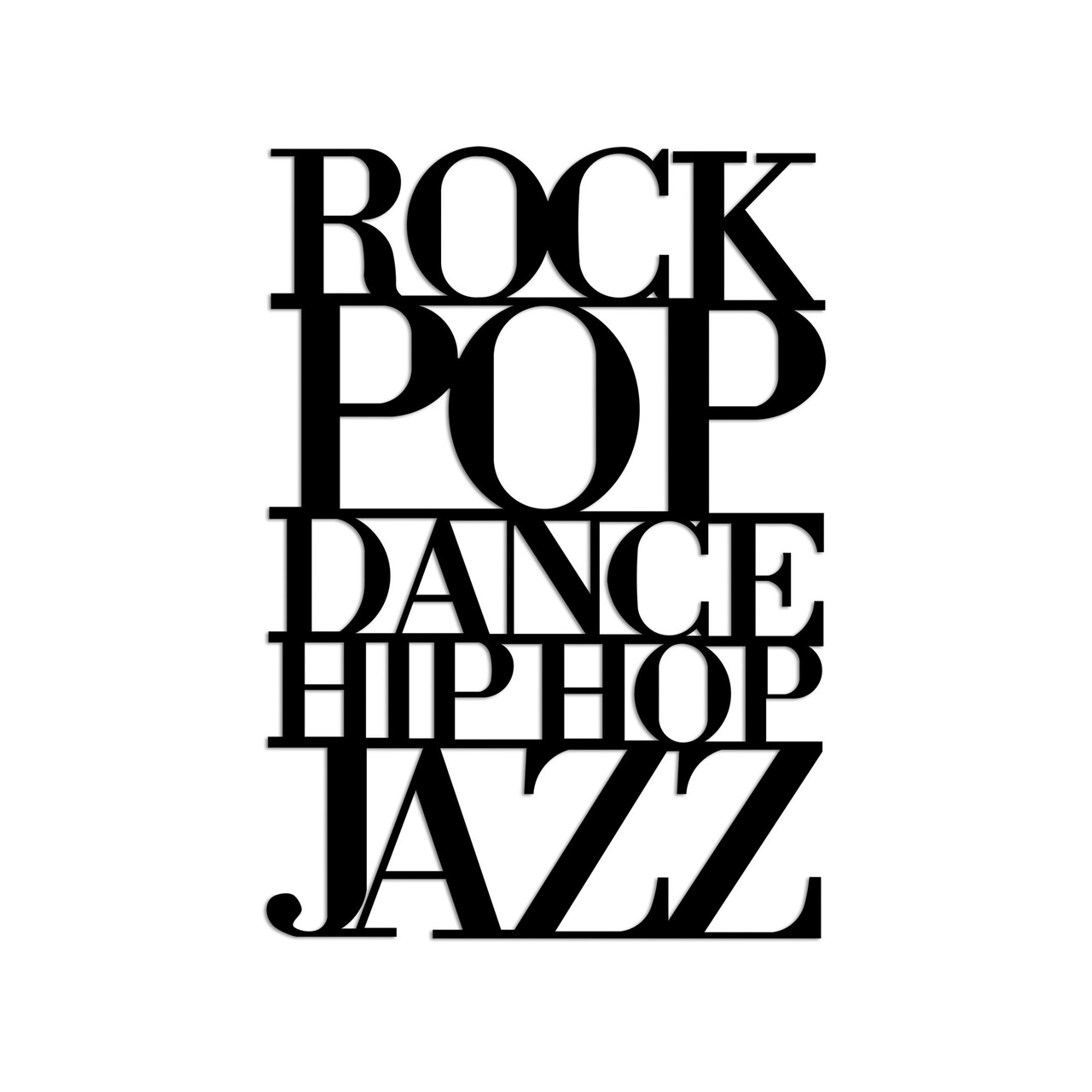 Decoratiune de perete, We Love Music, Dimensiune: 70 x 49 cm, Negru - view 5