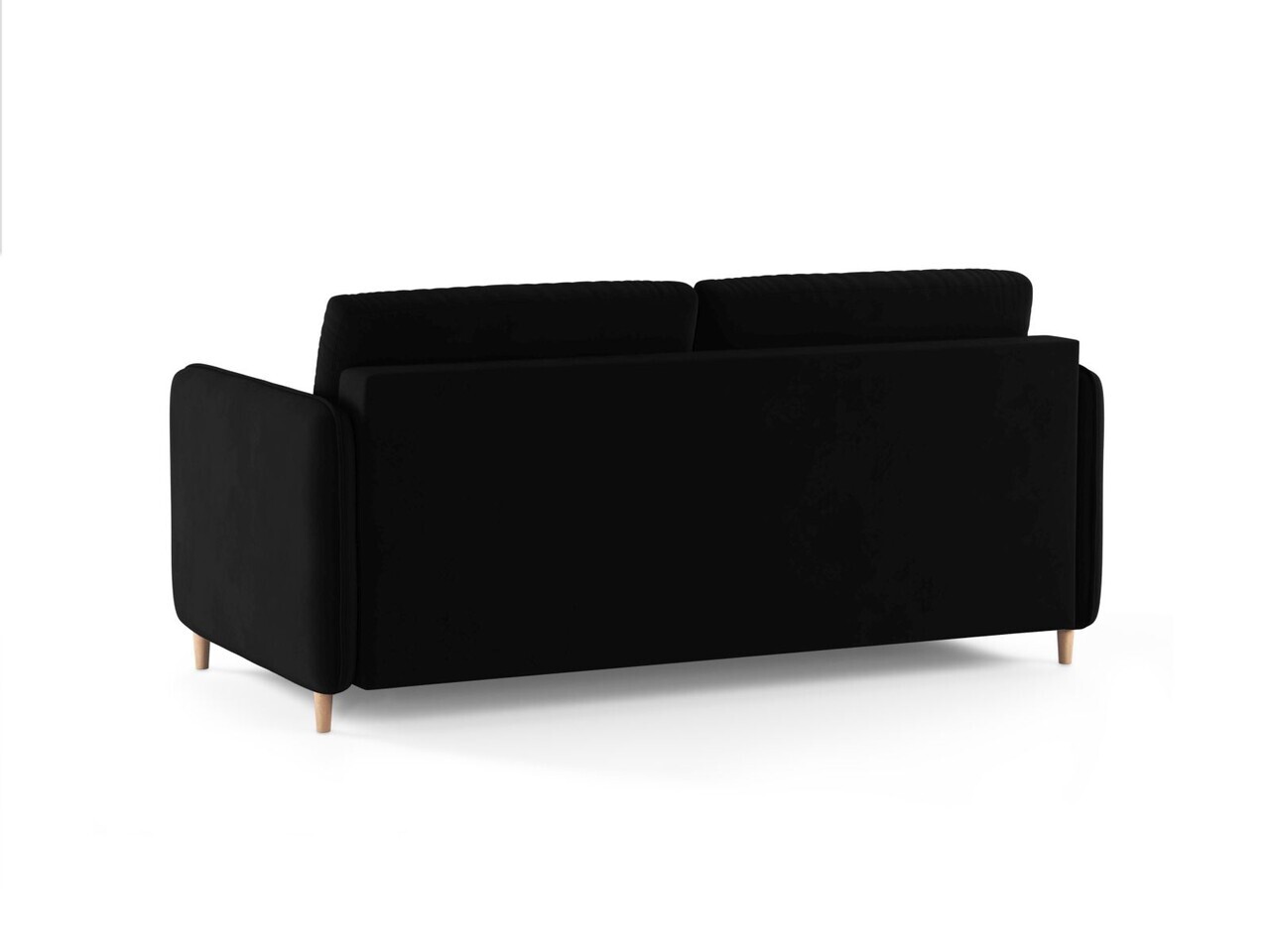 Canapea extensibila 3 locuri, Simo, Micadoni Home, 184x102x95 cm, catifea, negru — imaginea 5