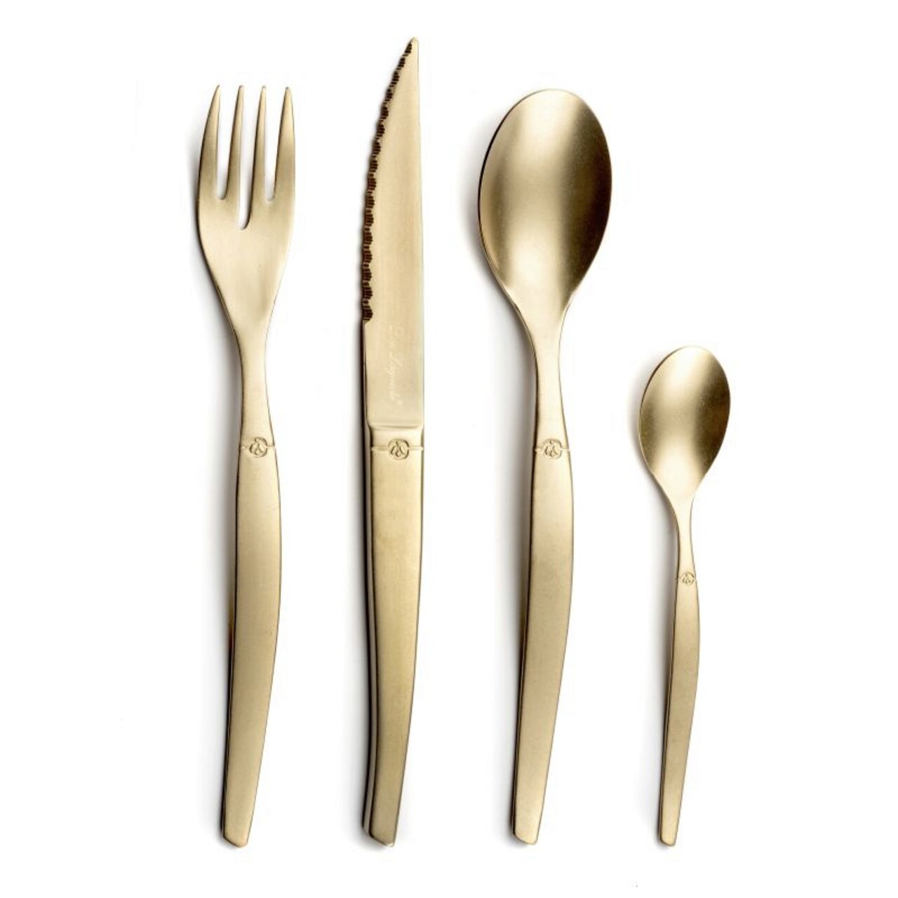 Set Tacamuri, 16 Piese, Lou Laguiole, Jet Vintage, Inox, Sampanie