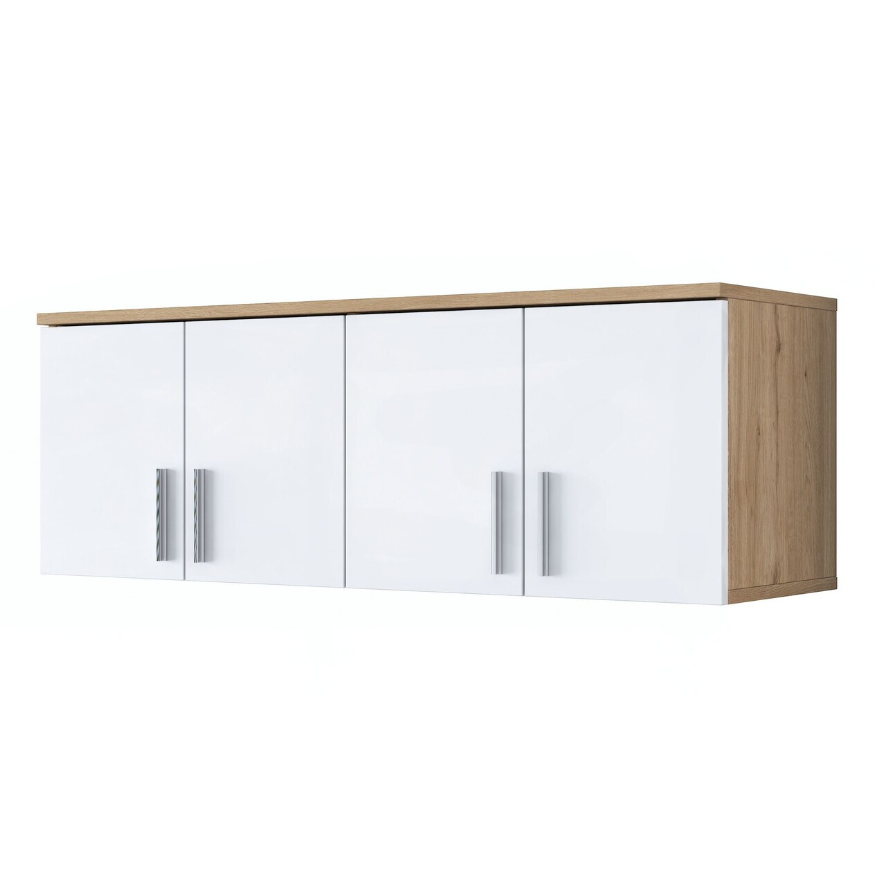Dulap de perete, Hanah Home, EA150, 120x41.4x37.5 cm, PAL melaminat, Nuc/Alb - view 9