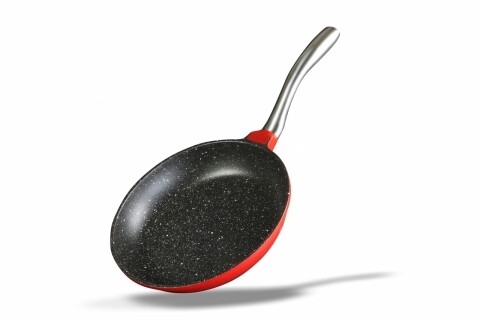 Tigaie Home Chef, Heinner, 28 x 5 cm, aluminiu turnat, negru/rosu