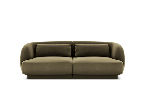 Canapea 2 locuri, Tulum, Cosmopolitan Design, 180x90x70 cm, catifea, verde